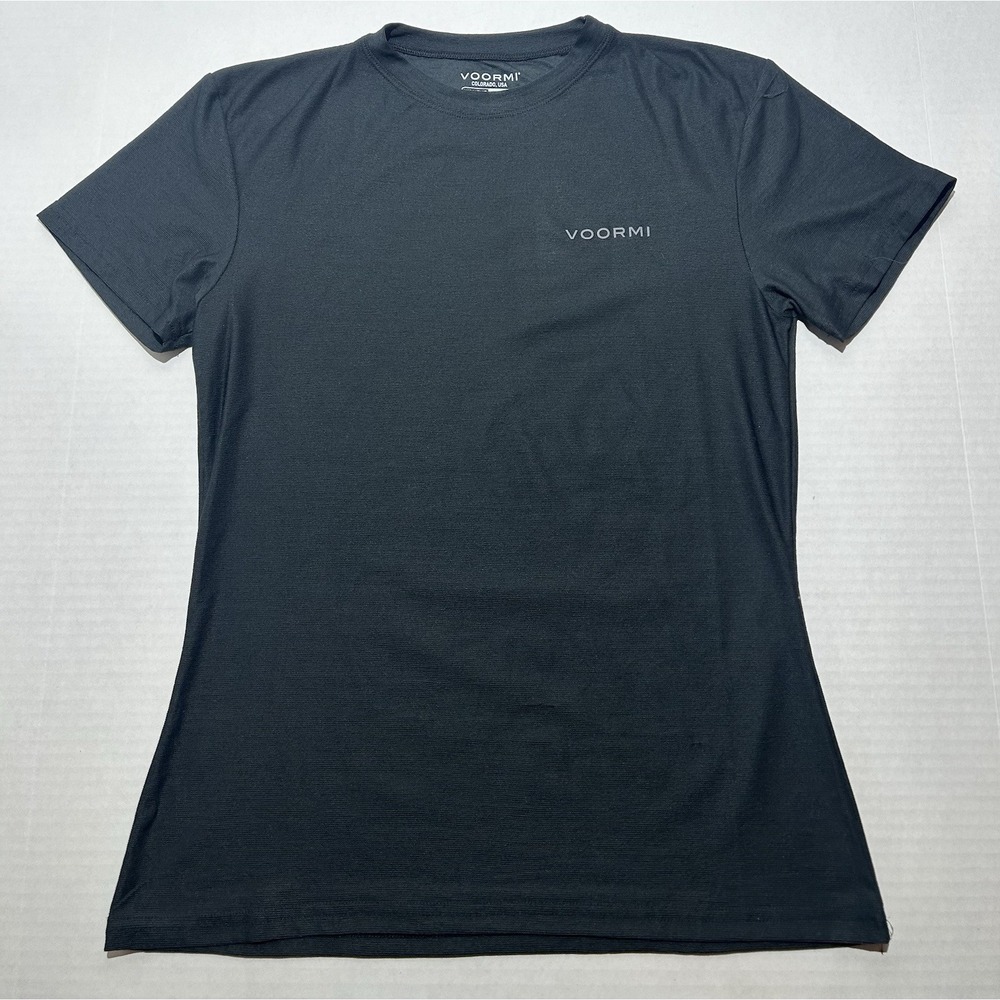 Voormi Women's Short Sleeve Tech T Shirt Crew Neck Wool Casual Size Small